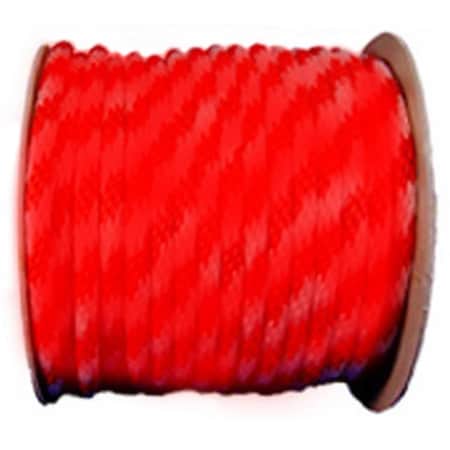 Wellington Cordage 0.63 in. x 200 ft. Red Solid Braid Polypropylene Rope 176168